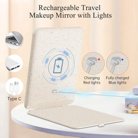 FUNTOUCH Travel Makeup Mirror side view showing compact design