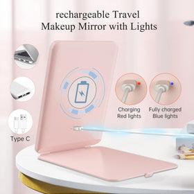 FUNTOUCH Travel Makeup Mirror side view showing compact design