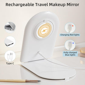 FUNTOUCH Travel Makeup Mirror side view with touch screen