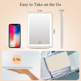 FUNTOUCH Travel Makeup Mirror with touch control screen