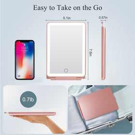 FUNTOUCH Travel Makeup Mirror with USB charging cable