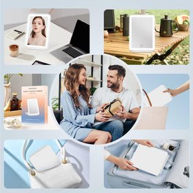 FUNTOUCH Travel Makeup Mirror with USB charging cable