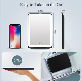 FUNTOUCH Travel Mirror in a cosmetic bag for easy transport