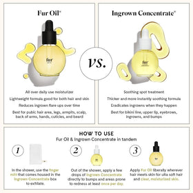 Fur Oil 2.5fl oz bottle with a soft towel