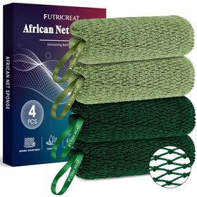 FUTRICREAT African Net Sponge front view in sage green