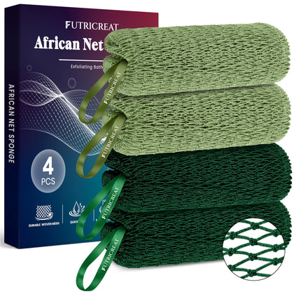 FUTRICREAT African Net Sponge front view in sage green