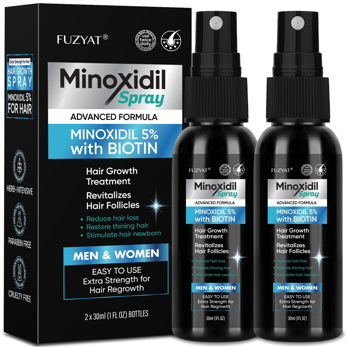 FUZYAT 5% Minoxidil Hair Growth Spray front view