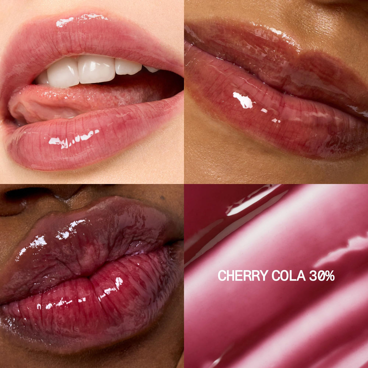 fwee 3D Voluming Gloss Cherry Cola 30% applicator close-up