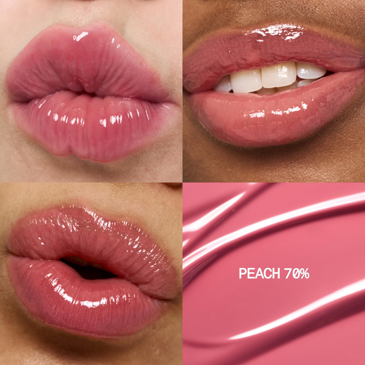 fwee 3D Voluming Gloss Peach 70% applicator close-up