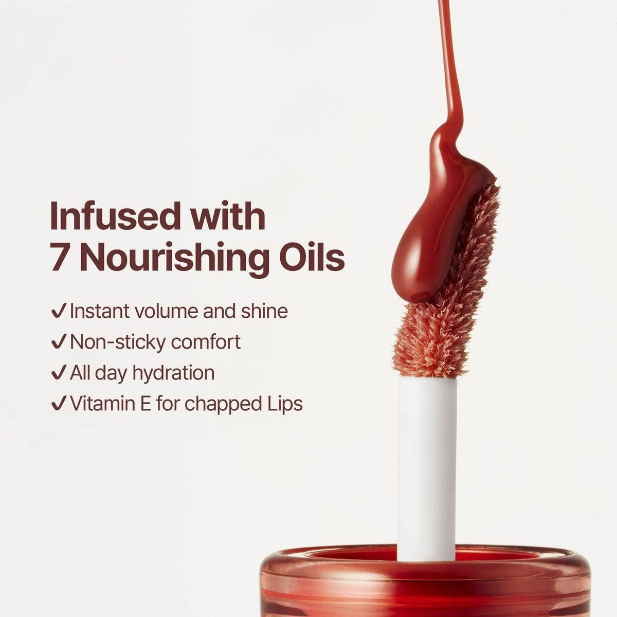 fwee 3D Voluming Gloss Peach 70% in makeup setting