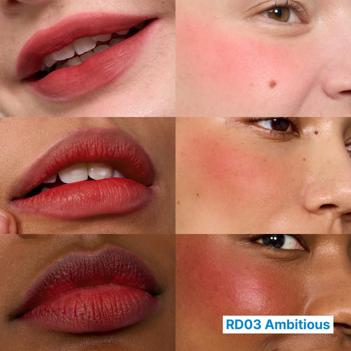 fwee Lip&Cheek Blurry Pudding Pot Ambitious Warm Red open with product visible