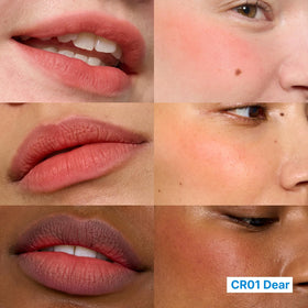 fwee Lip&Cheek Blurry Pudding Pot Coral Brown texture close-up