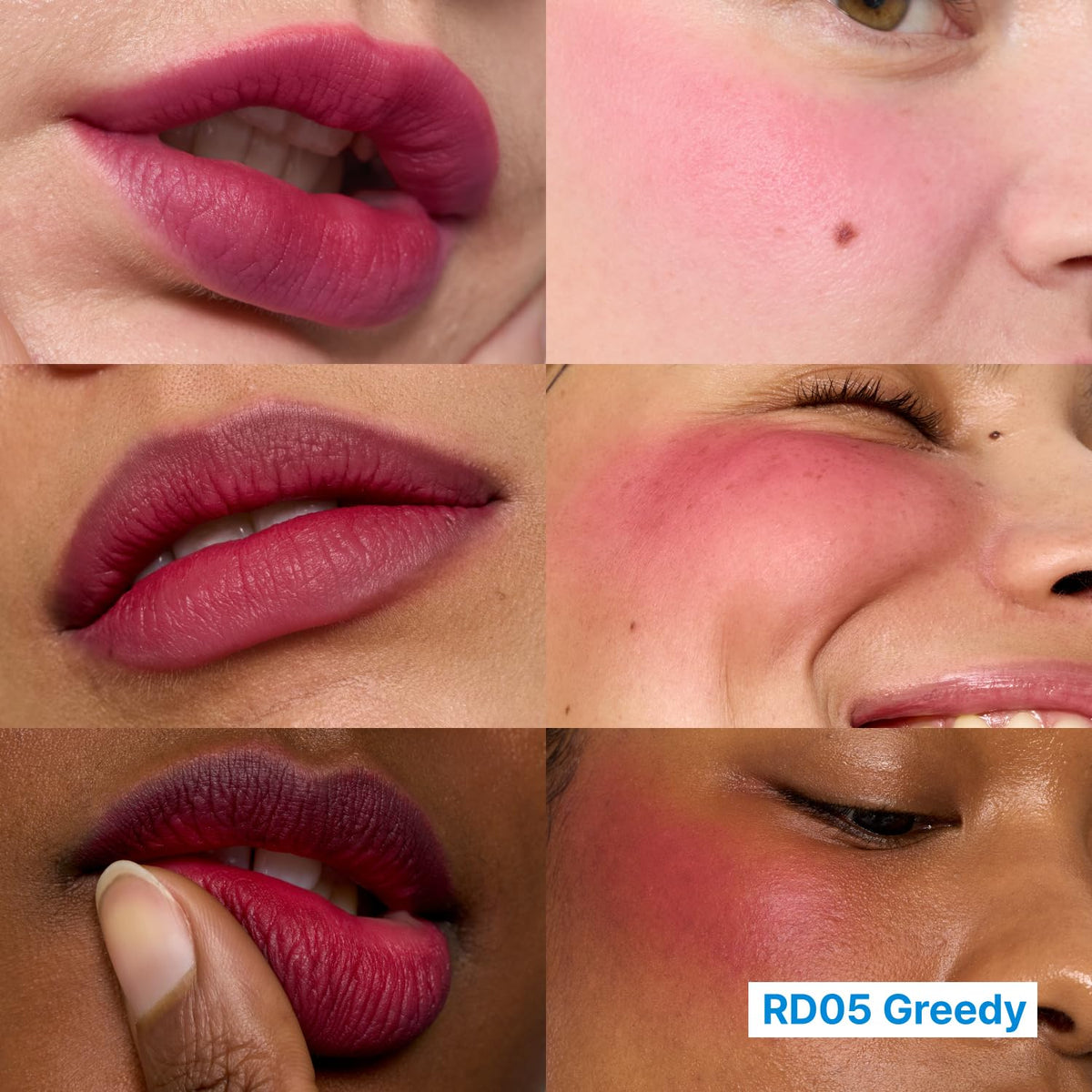 fwee Lip&Cheek Blurry Pudding Pot Greedy Plum Red texture close-up