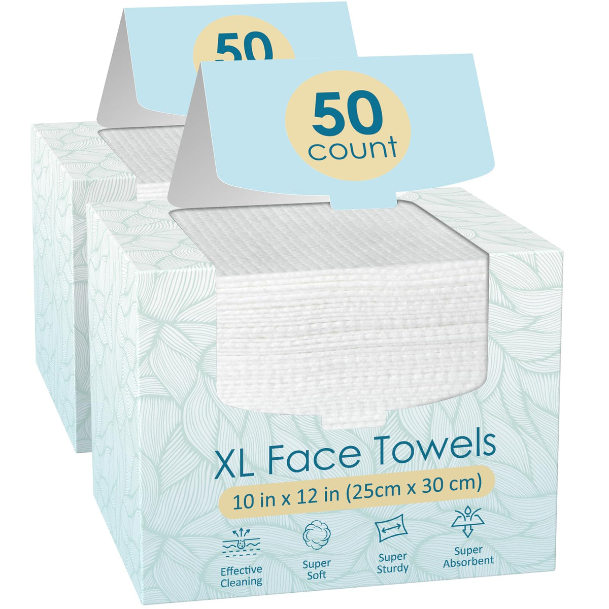 FYGRIP Disposable Face Towels 10” x 12” front view
