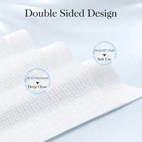 FYGRIP Disposable Face Towels showing size comparison