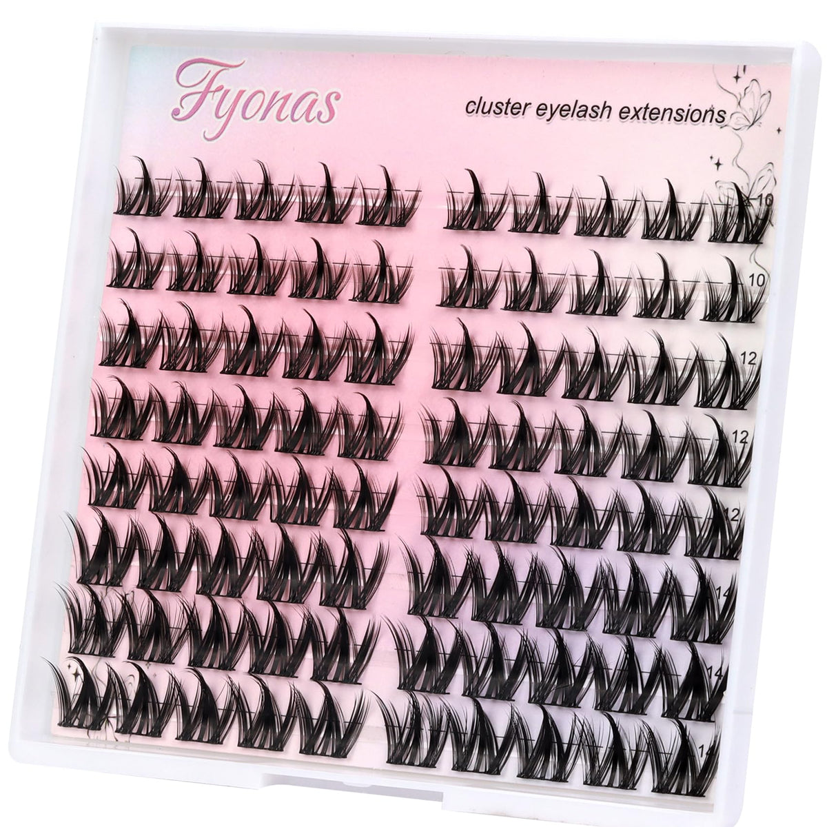 Fyonas Lash Clusters in a makeup setting with tools