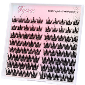 Fyonas Lash Clusters in a makeup setting with tools