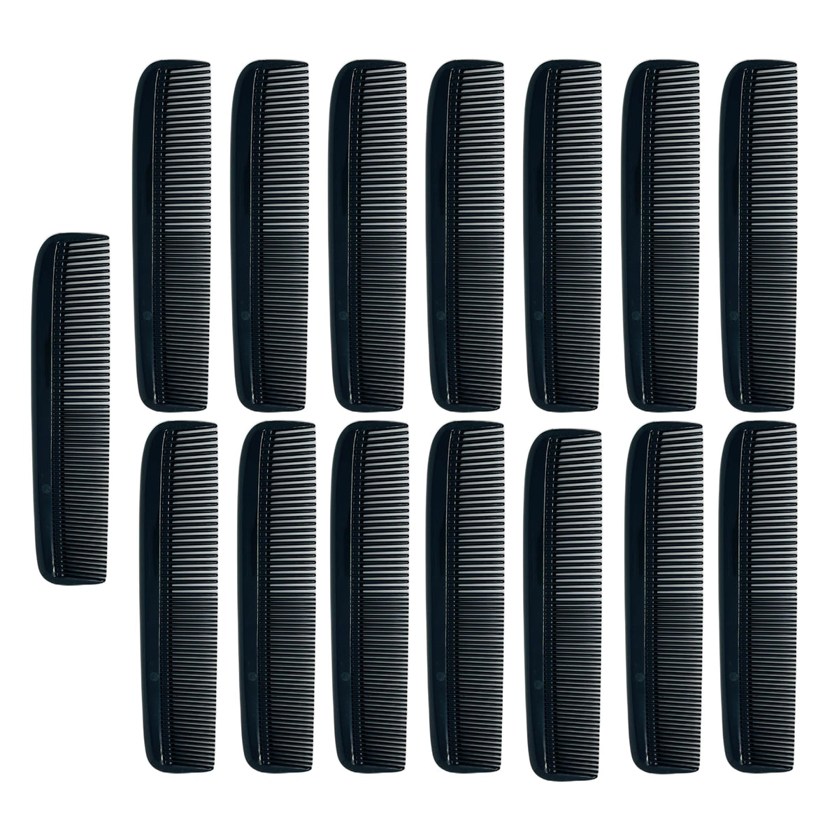 G.B.S 15 Pack Pocket Combs black set front view