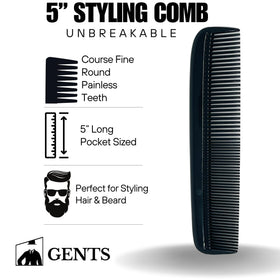 G.B.S pocket combs showing fine and coarse teeth