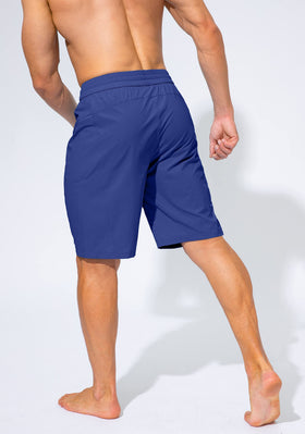 G Gradual Men's Swim Trunks blue close-up of waistband