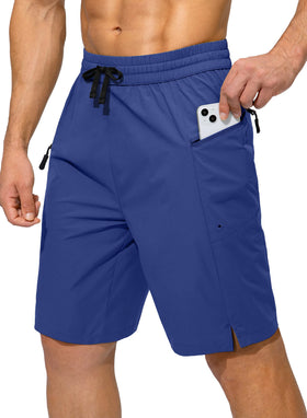 G Gradual Men's Swim Trunks blue front view