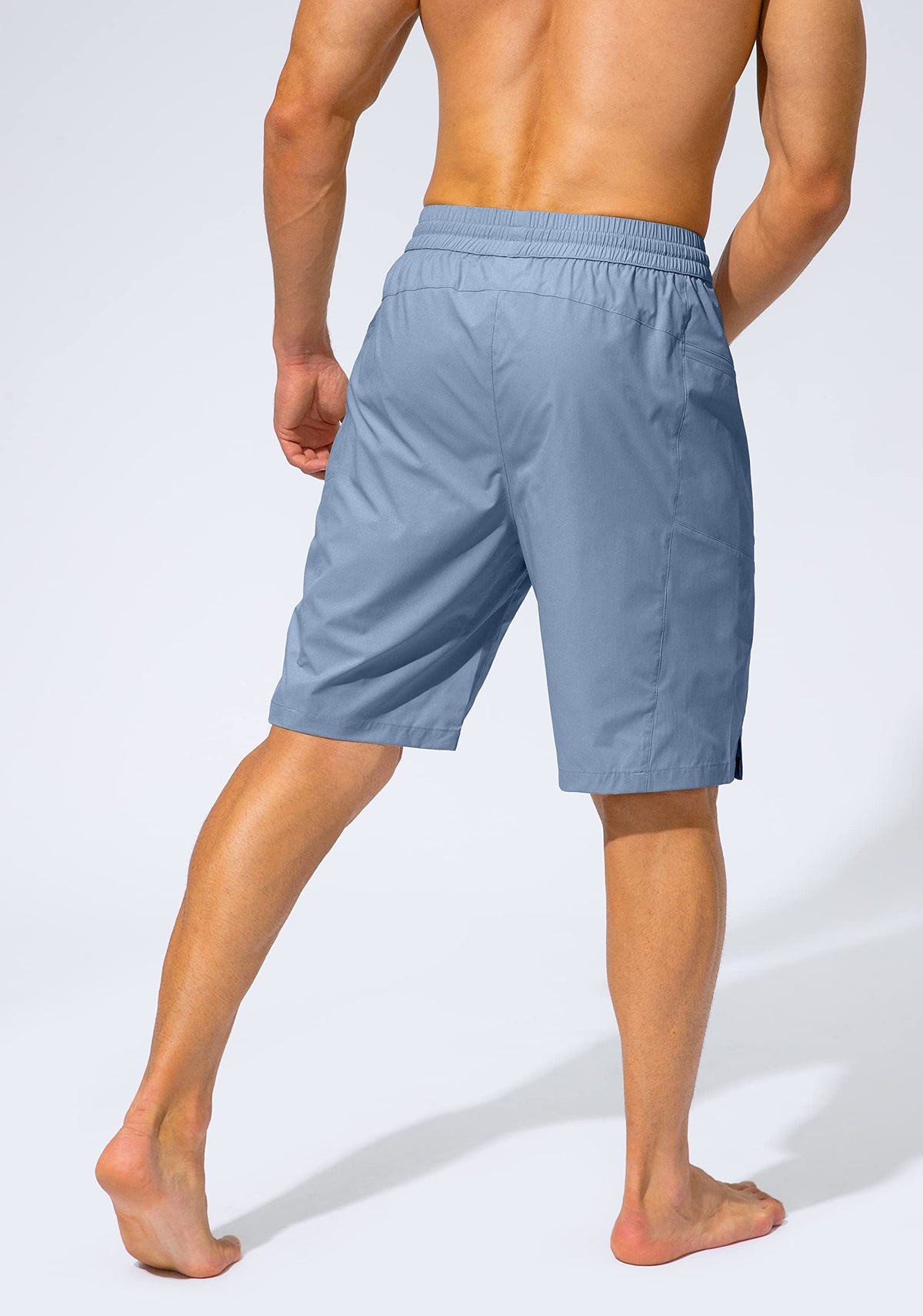 G Gradual Men's Swim Trunks Light Blue side view
