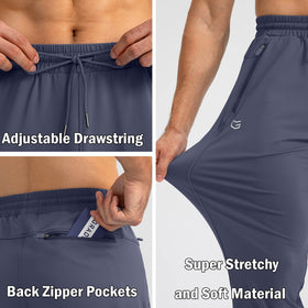 G Gradual Men's Tapered Joggers close-up of fabric texture