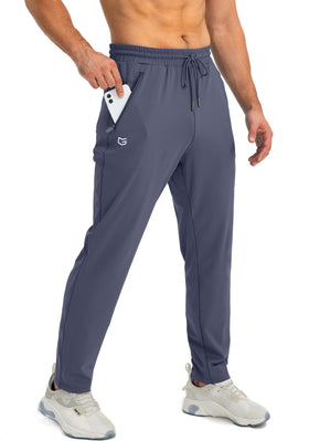 G Gradual Men's Tapered Joggers front view in Dusty Blue