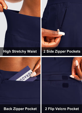 G Gradual Women's Athletic Skirt with all pockets displayed