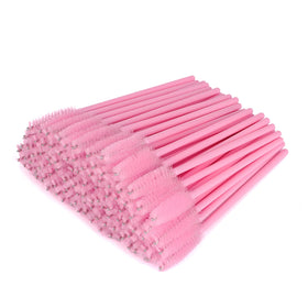 G2PLUS 300PCS Disposable Eyelash Brushes pink front view
