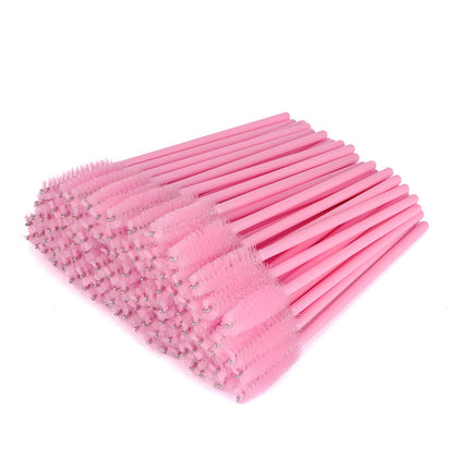 G2PLUS 300PCS Disposable Eyelash Brushes pink front view