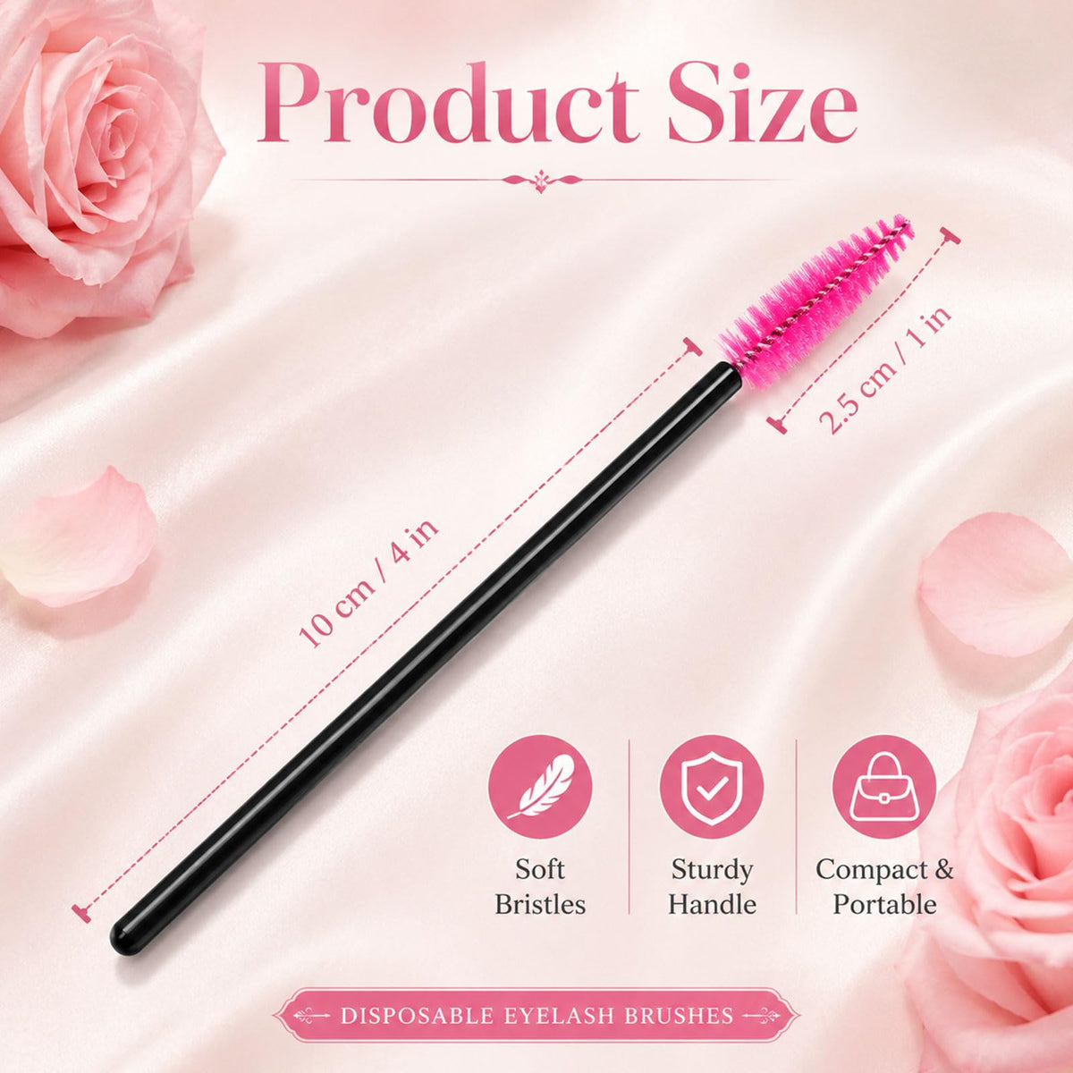 G2PLUS 300PCS Eyelash Brush packaging showing 6 packs