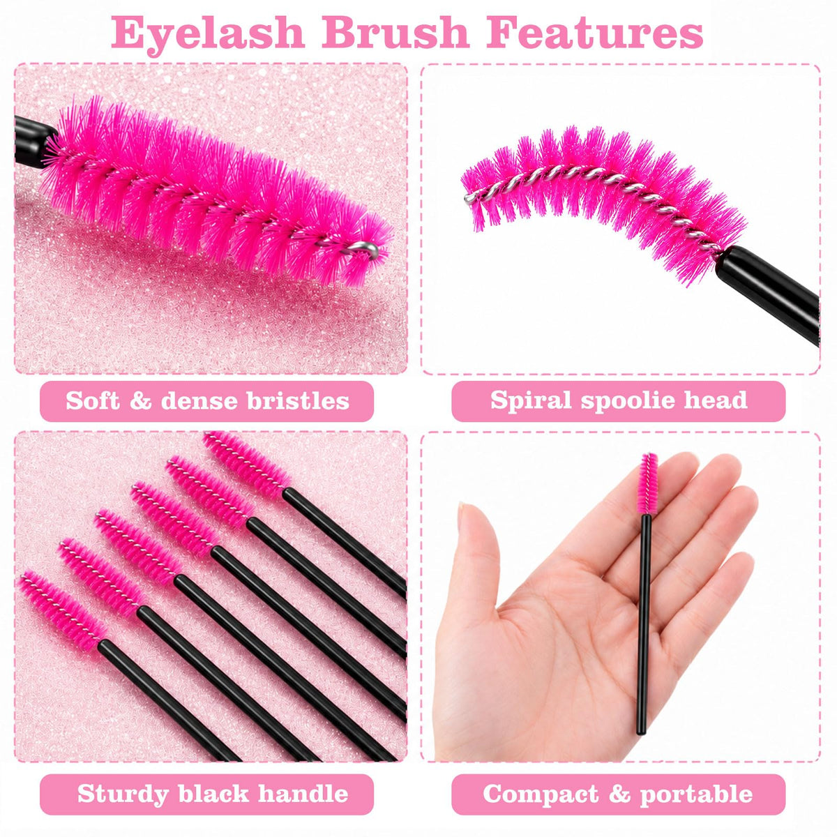 G2PLUS Eyelash Brush in a cosmetic bag for travel