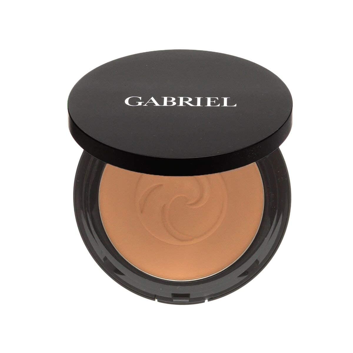 Gabriel Cosmetics Deep Beige Pressed Mineral Powder Foundation front view