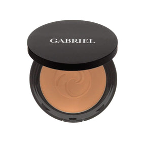 Gabriel Cosmetics Deep Beige Pressed Mineral Powder Foundation front view