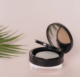 Gabriel Cosmetics Deep Beige Pressed Mineral Powder Foundation side view