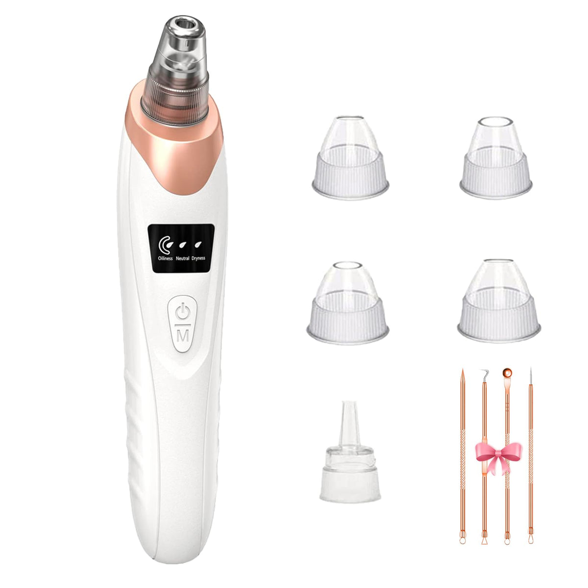 Gackoko Blackhead Remover Pore Vacuum front view in gold