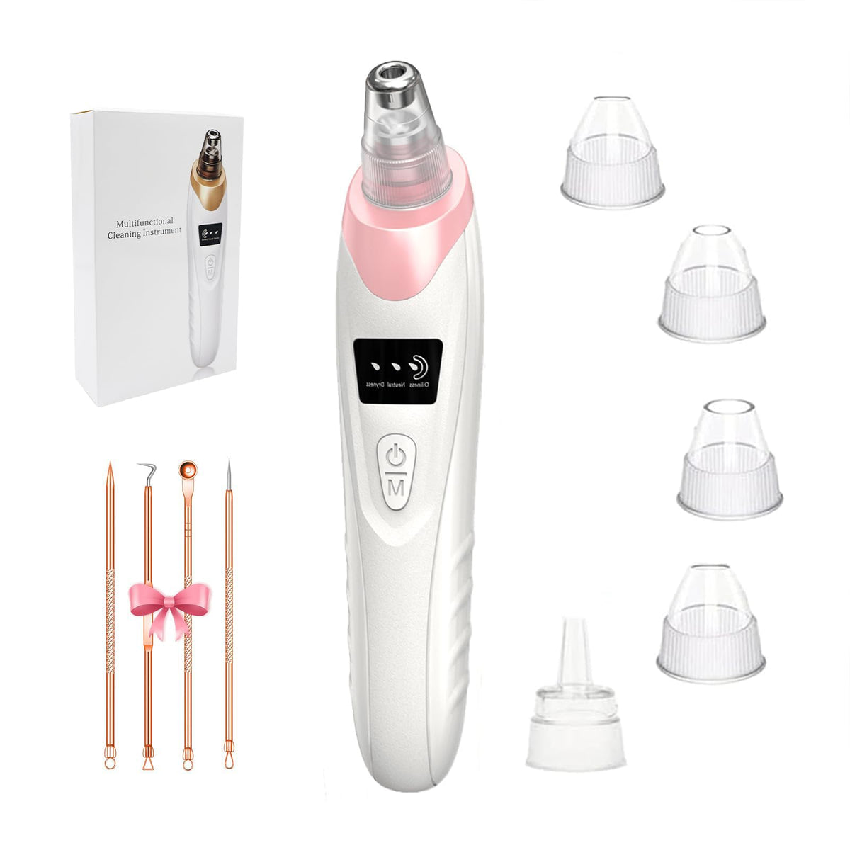 Gackoko Blackhead Remover Pore Vacuum in pink front view