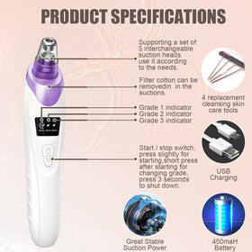 Gackoko Blackhead Remover Pore Vacuum side view