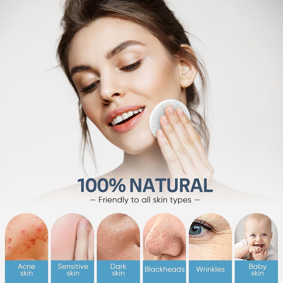 GAINWELL compressed facial sponge in hand