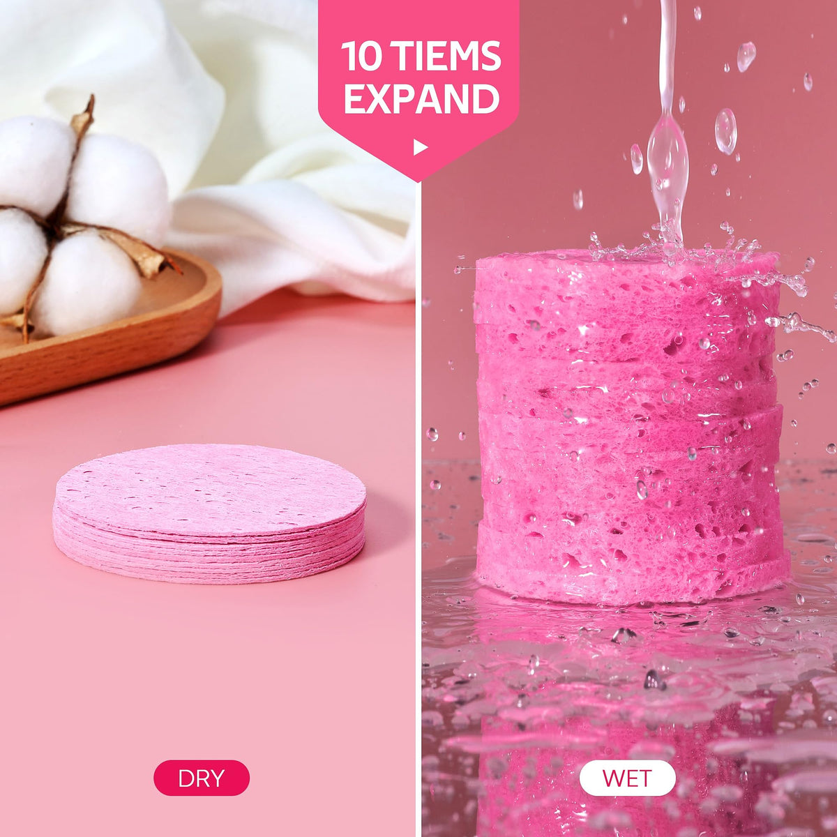 GAINWELL Compressed Facial Sponges in a cleansing routine
