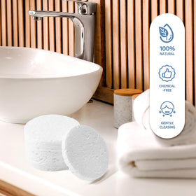 GAINWELL facial sponge being used for cleansing