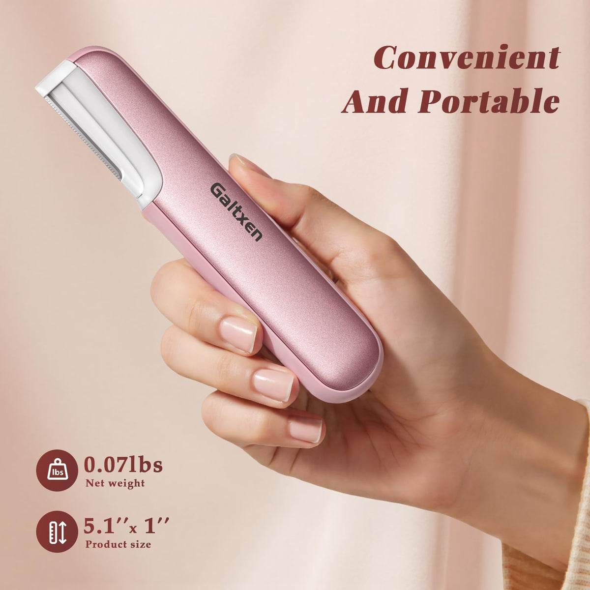 Galtxen Dermaplaning Tool LED light in action