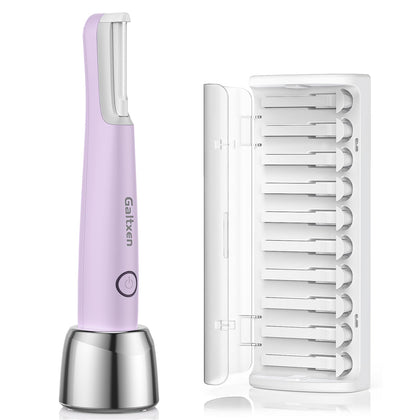 Galtxen Sonic Dermaplaning Tool purple model with LED light