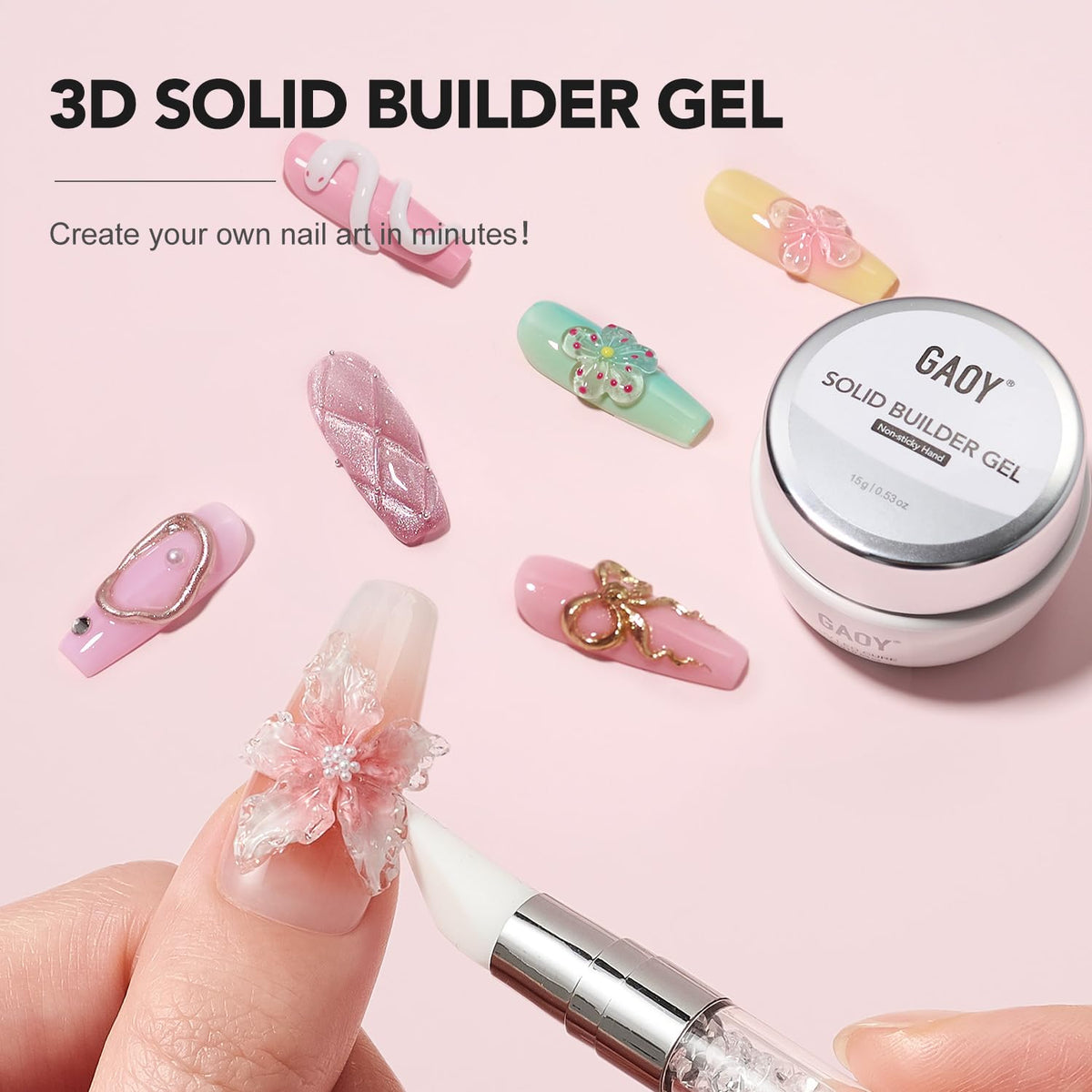 GAOY 3D Sculpting Gel in jar with textured surface