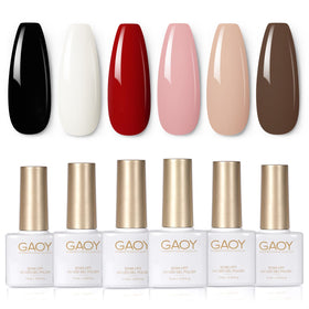 GAOY Black White Gel Nail Polish Set packaging front view