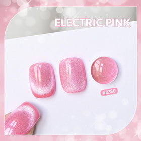 GAOY Cat Eye Gel Nail Polish 16ml Electric Pink with cat eye magnet