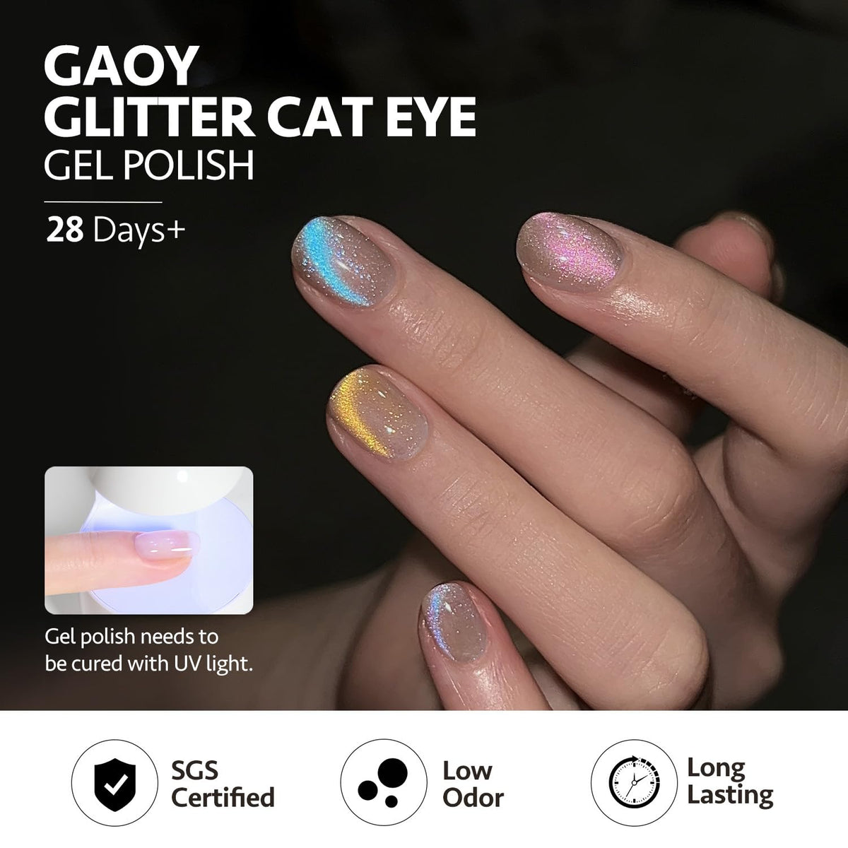 GAOY Cat Eye Gel Nail Polish Kit packaging