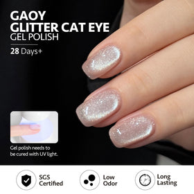 GAOY Cat Eye Gel Nail Polish Kit with UV light curing