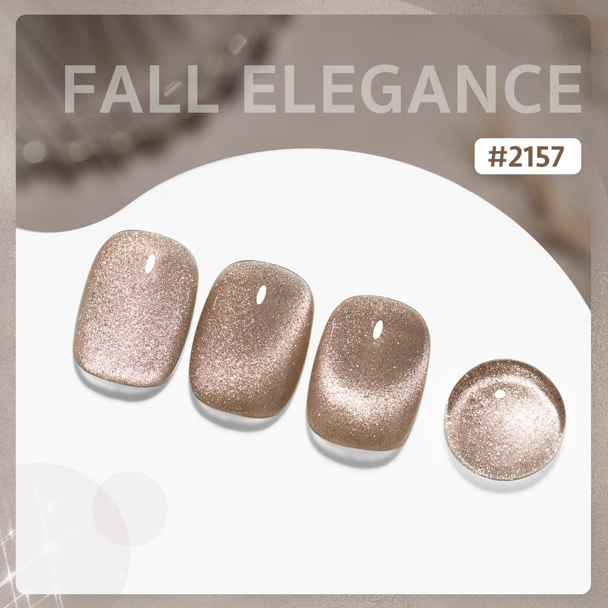 GAOY Cat Eye Gel Nail Polish with magnet and glitter finish